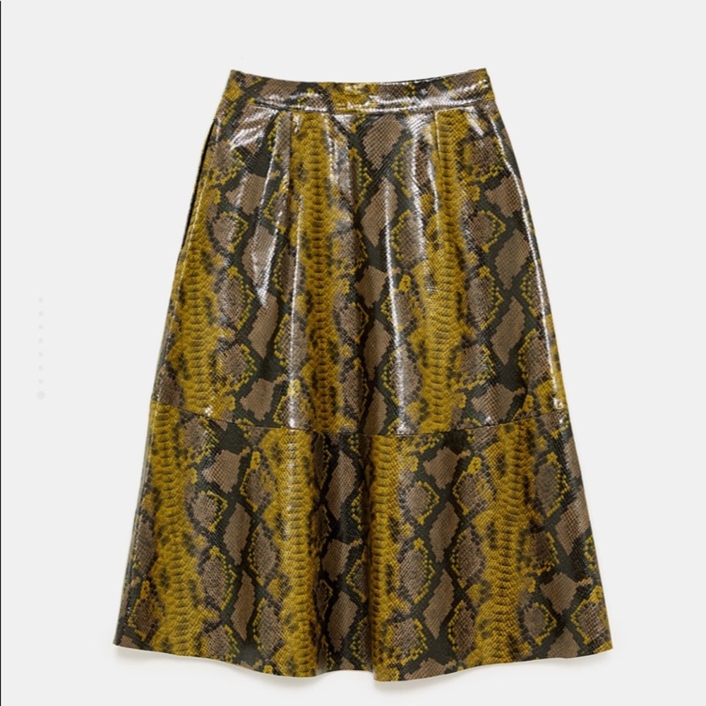 *2 for $30* Zara Python leather inspired skirt size XS